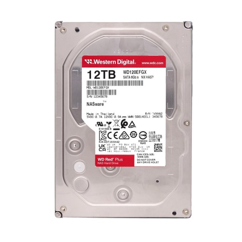 WD Red Plus Nas 12TB 3.5'' 7200Rpm SATA(WD120EFGX)