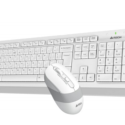 A4-Tech Kablosuz Set Beyaz (FG1010-B)