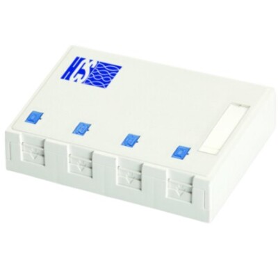 HCS 4 Port Sıva Üstü  Boş Priz Kutusu (WMM-00403)