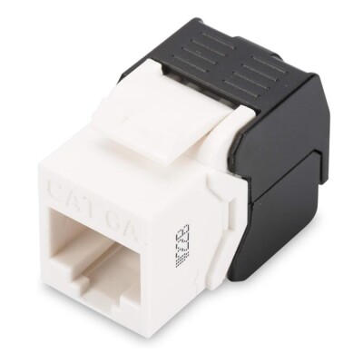 Digitus CAT6A Keystone Jack Zırhsız (Siyah Beyaz)