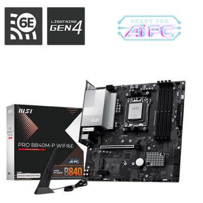 MSI Pro B840M-P Wifi 6E AM5 Ryzen D5 Hdmi Type-C