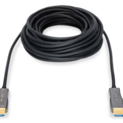 Digitus HDMI Fiber Kablo Altın Uçlu Siyah (10m) 4K