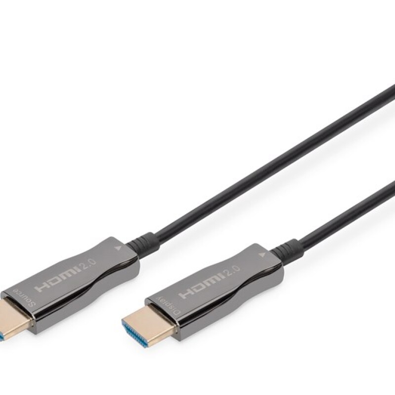 Digitus HDMI Fiber Kablo Altın Uçlu Siyah (10m) 4K