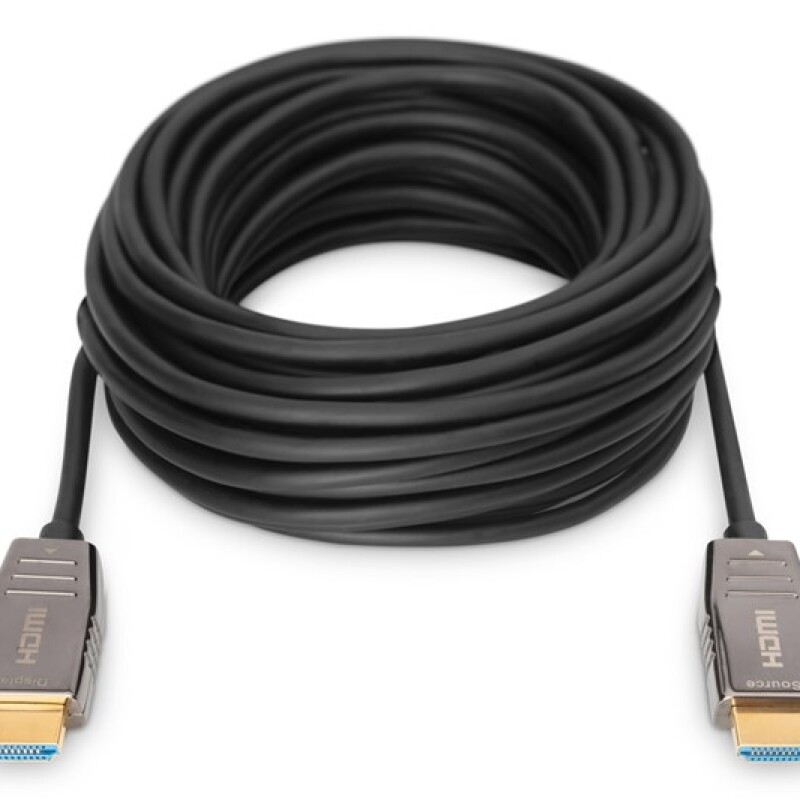 Digitus HDMI Fiber Kablo Altın Uçlu Siyah (10m) 8K