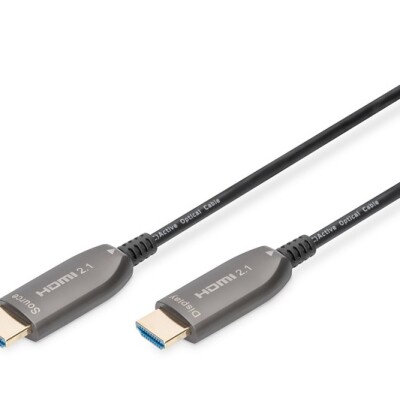 Digitus HDMI Fiber Kablo Altın Uçlu Siyah (10m) 8K
