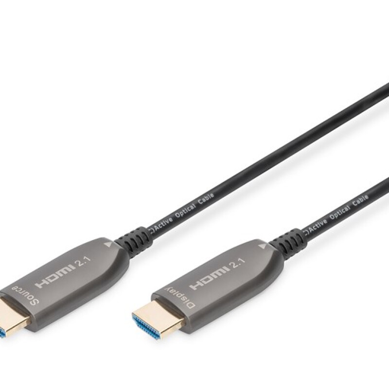 Digitus HDMI Fiber Kablo Altın Uçlu Siyah (10m) 8K