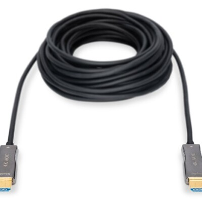 Digitus HDMI Fiber Kablo Altın Uçlu Siyah (20m) 4K