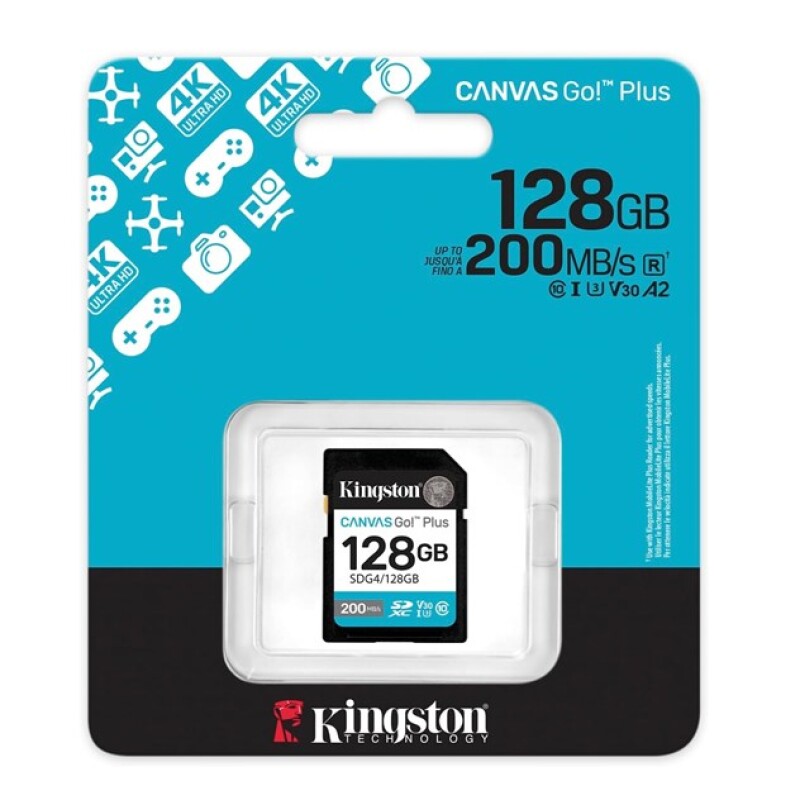 Kingston 128GB SDXC Canvas Go+ 200MB/s SDG4/128GB