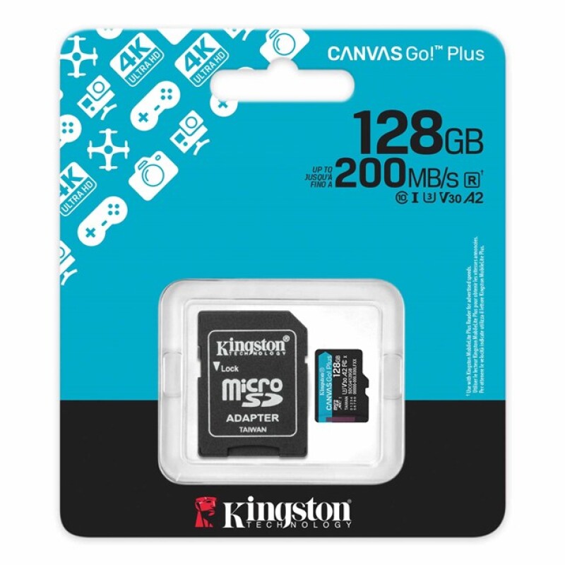 Kingston 128GB mSDXC CanvasGo+ 200MB SDCG4/128GB