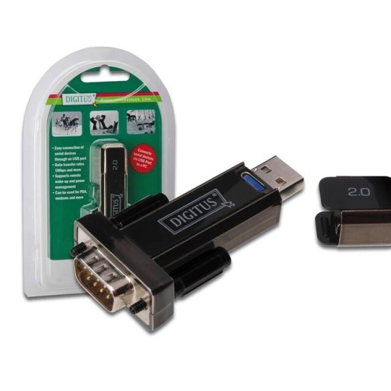 Digitus USB2.0 Erkek to RS232 (Seri) Dişi Çevirici