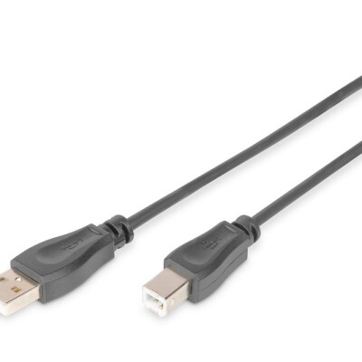 Digitus Yazıcı Kablosu Zırhlı Siyah USB 2.0 (5m)