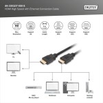 Digitus HDMI Kablo Altın Uçlu Siyah (5m) 4K