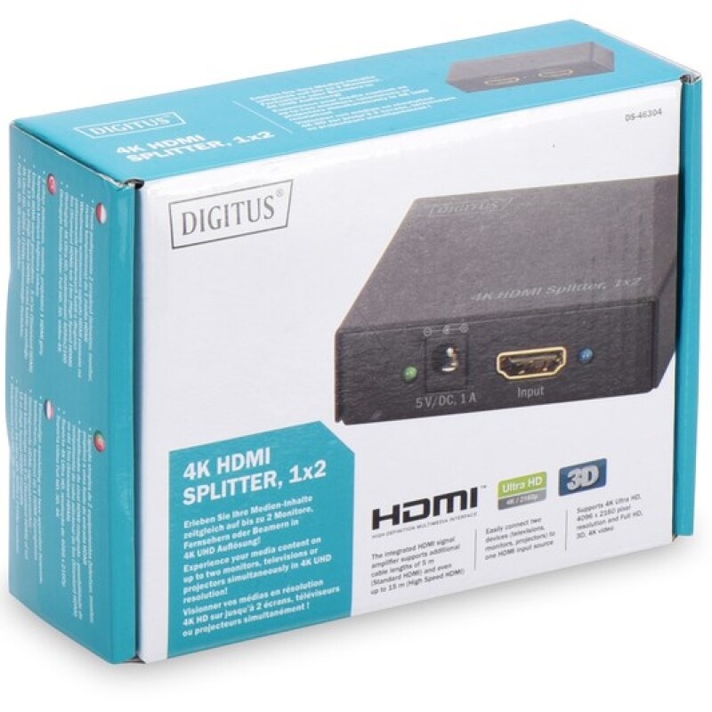 Digitus HDMI Çoklayıcı (1 Giriş 2 Çıkış)