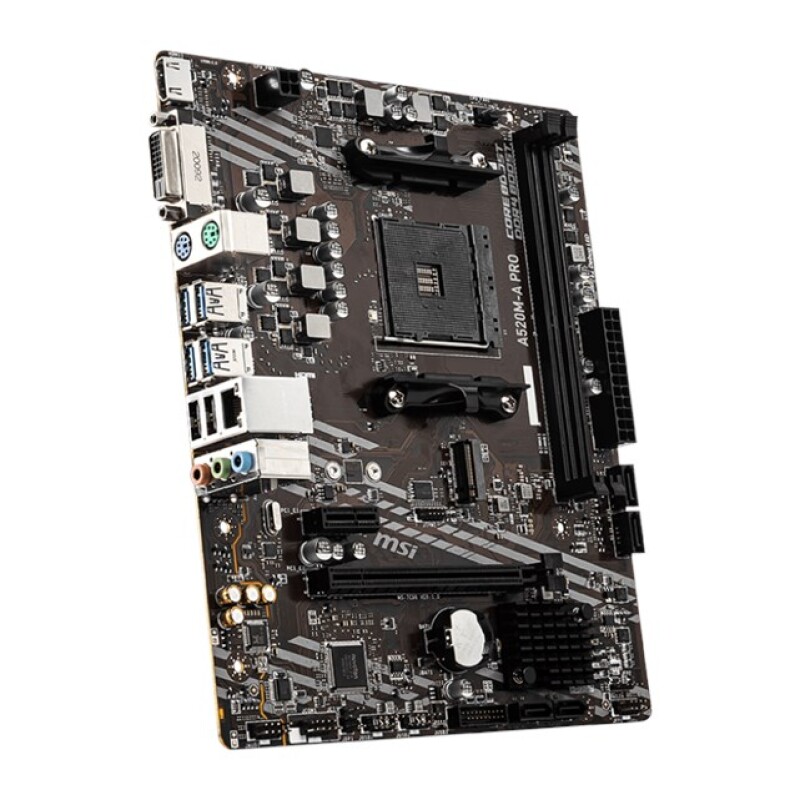 MSI A520M-A Pro AM4 Ryzen DDR4 Dvi Hdmi