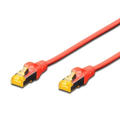 Digitus Zırhlı Patch Kablo Cat6A Kırmızı (0,5m)