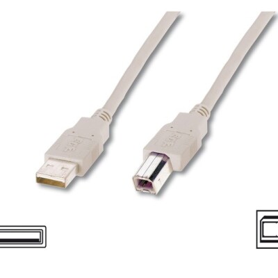 Digitus Yazıcı Kablosu Bej USB 2.0 (3m)