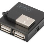 Digitus USB 2.0 Çoklayıcı Kablolu Siyah(4 Port)