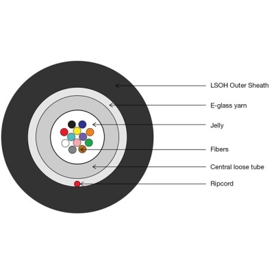 Digitus Fiber Kablo Singlemode 12 Core (1m)