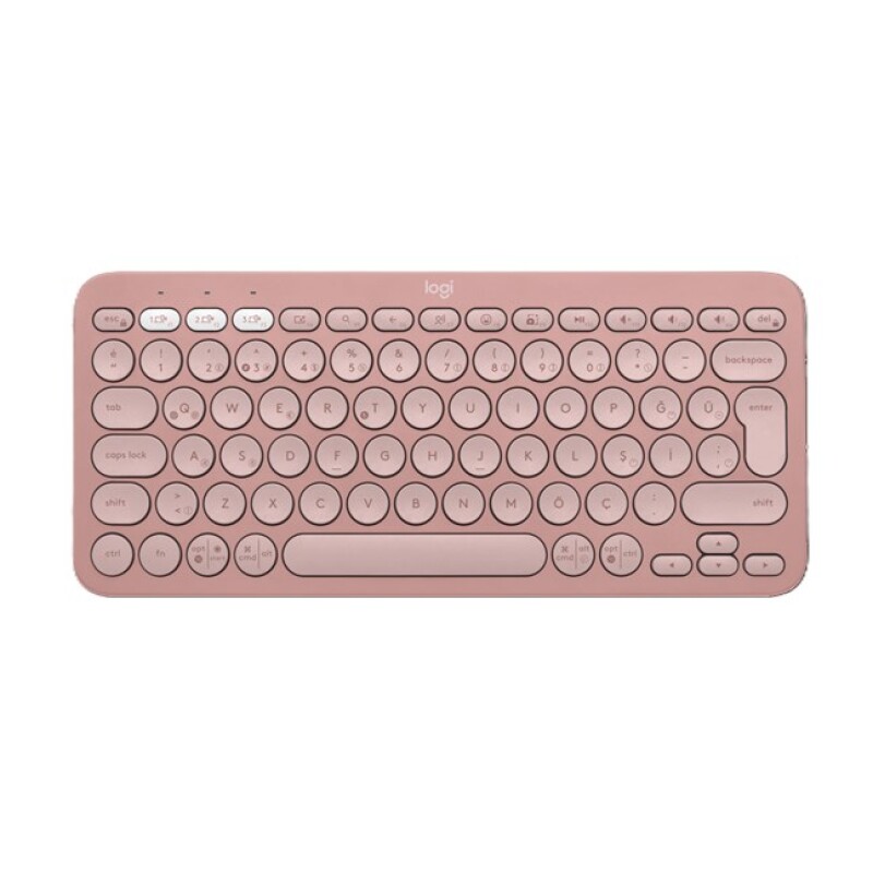 Logitech K380s Çakıl Tuşlu Bluetooth Klavye Pembe