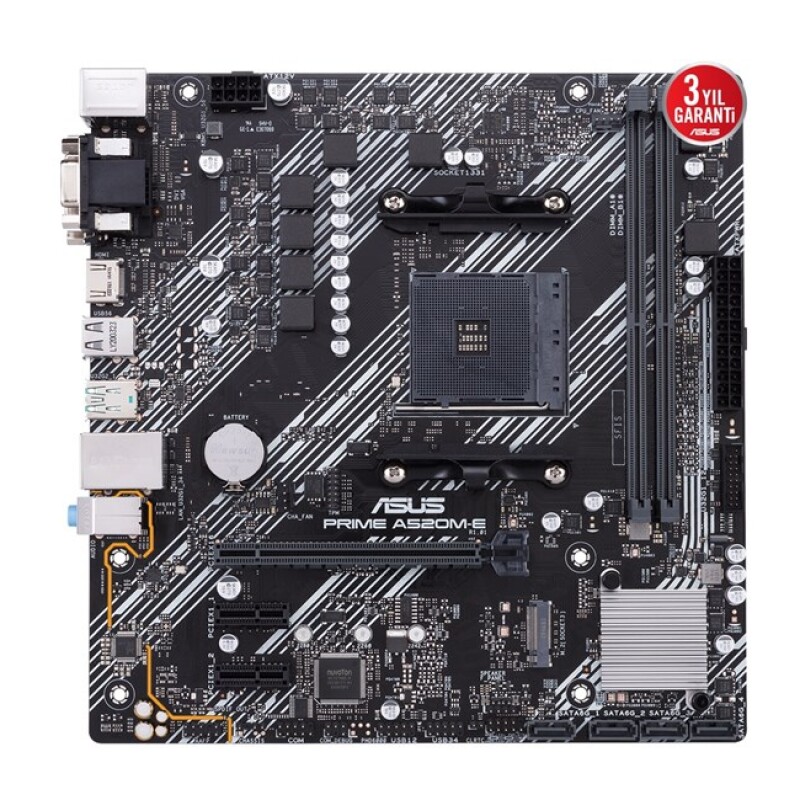 Asus Prime A520M-E/Csm AM4 Ryzen Vga Dvi Hdmi DDR4
