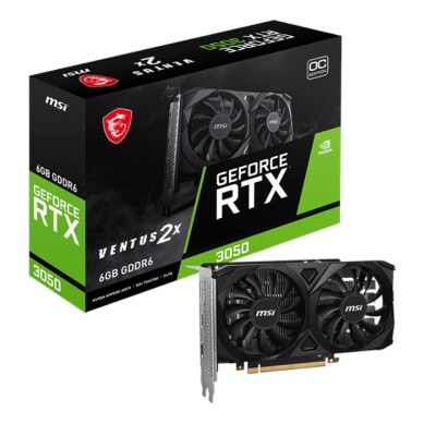 MSI GeForce RTX 3050 Ventus 2X 6G OC GDDR6 96Bit