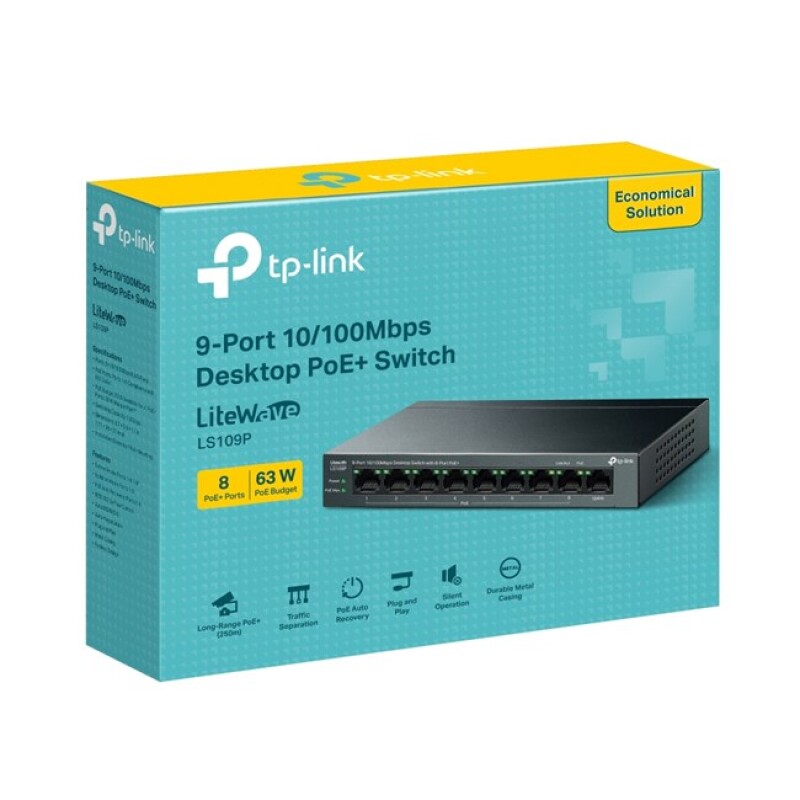 Tp-Link LS109P 10/100 8 Port PoE Switch