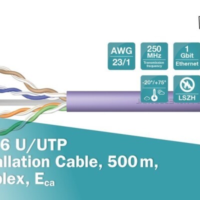 Digitus Cat6 Sarı UTP Data Kablo Saf Bakır (500m)