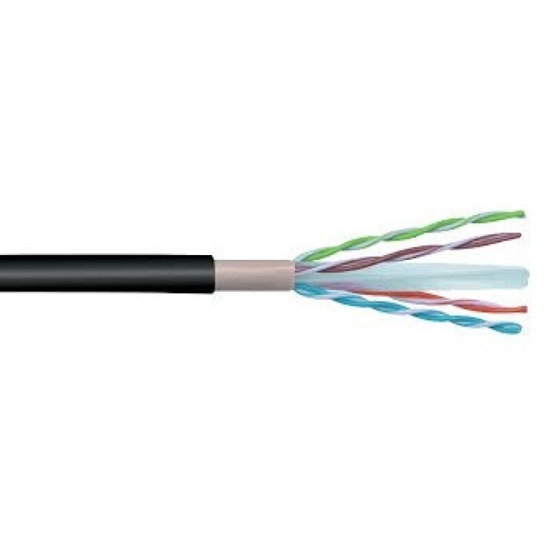 HCS  Cat6 Siyah U/UTP Outdoor Makara Kablo (500m)