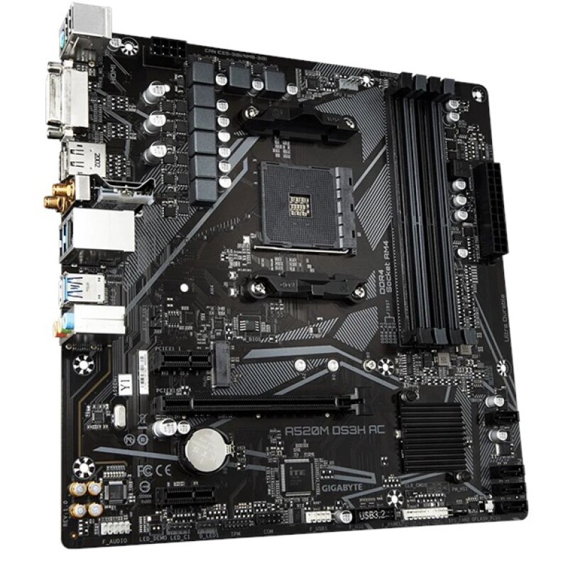 Gigabyte A520M DS3H AC AM4 D4 Dvi-D Hdmi Dp