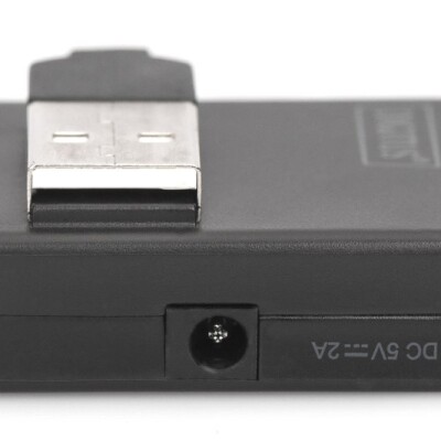 Digitus USB 2.0 Çoklayıcı Kablolu Siyah(4 Port)