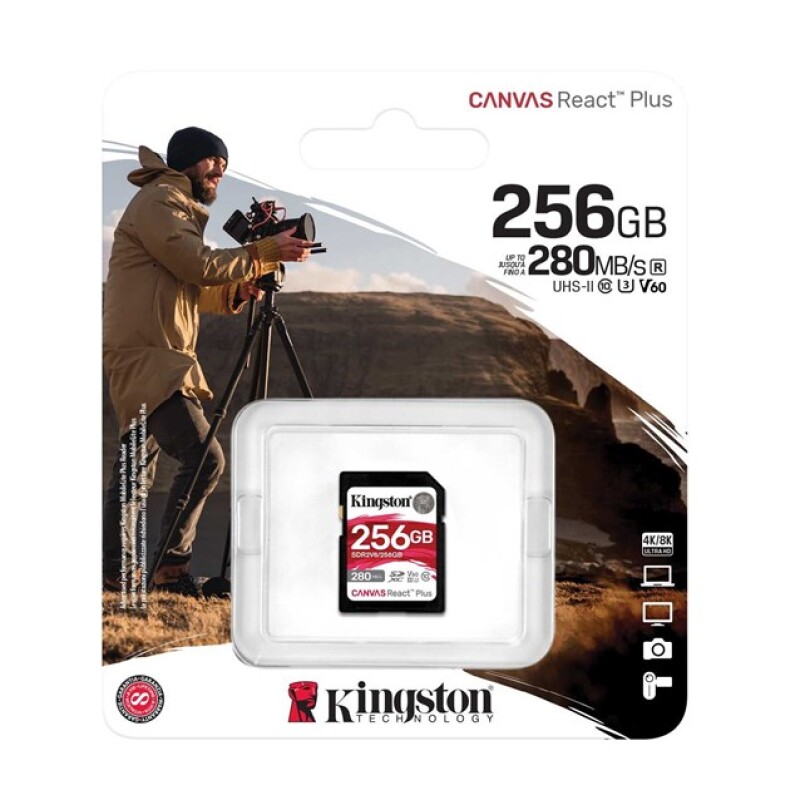 Kingston 256G SDXC Canvas React Plus (280-150)MB/s