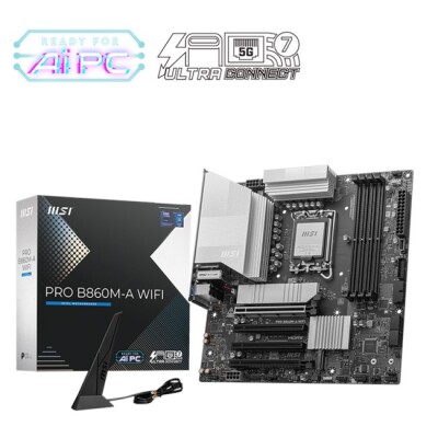 MSI Pro B860M-A Wifi DDR5 1851P Hdmi Dp Type-C