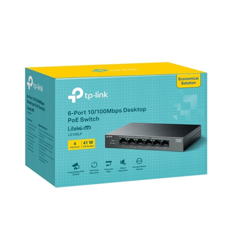 Tp-Link 10/100 Mbps 6Port 4xPoE (LS106LP)