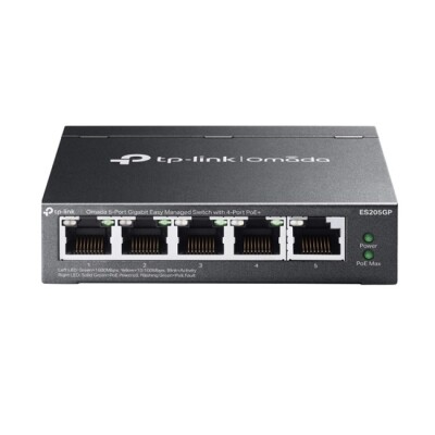 Omada 5Port Gigabit 4xPoE 65W (ES205GP)
