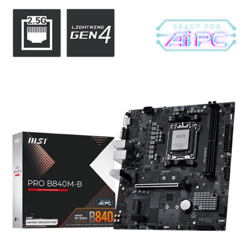 MSI Pro B840M-B AM5 D5 Vga Hdmi