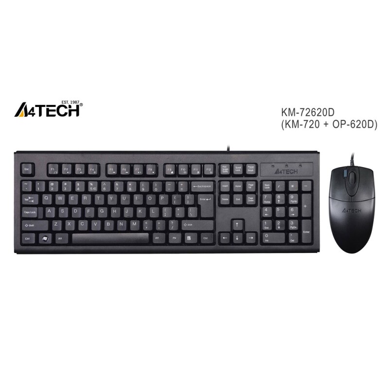A4-Tech Kablolu Set Siyah (KM-72620D)